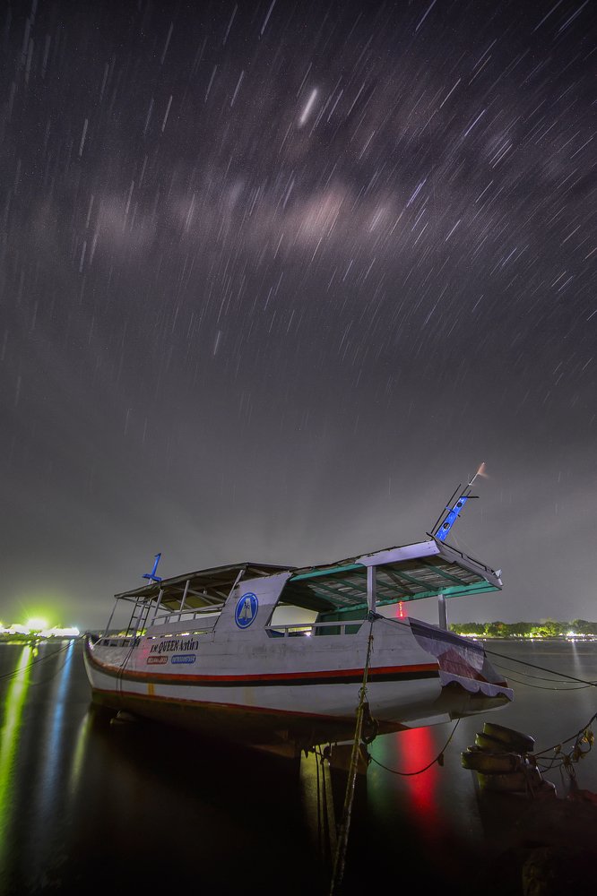 Stars over the boat