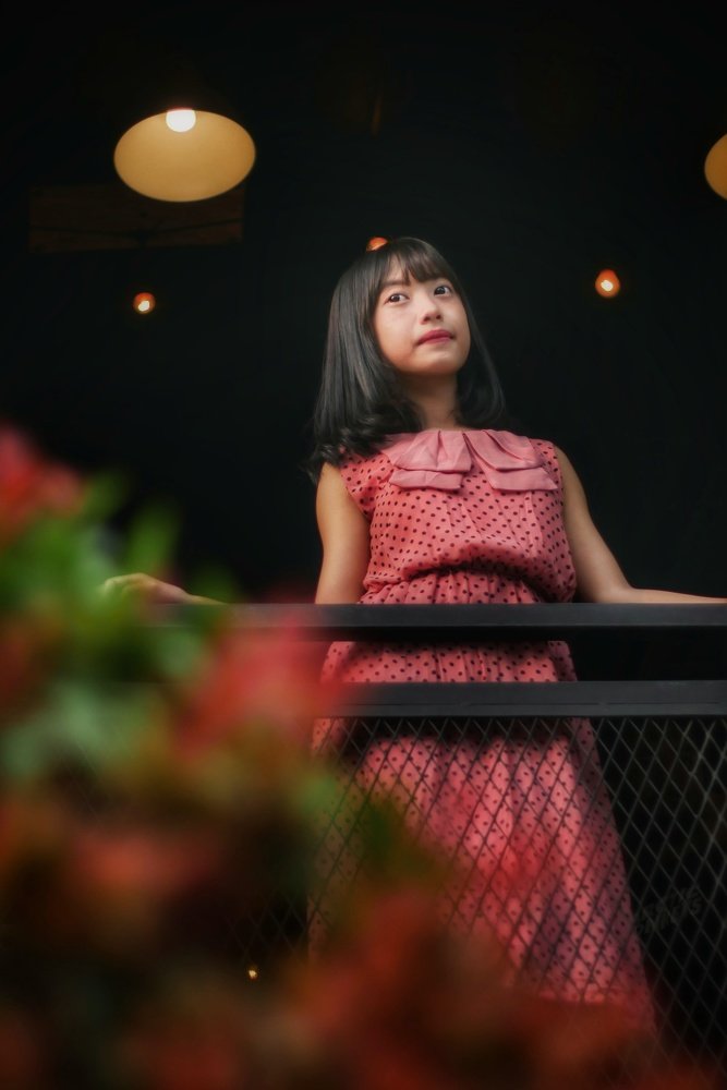 Cute in the balcon