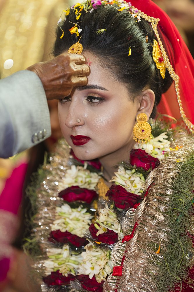 bride & blessing from parent.