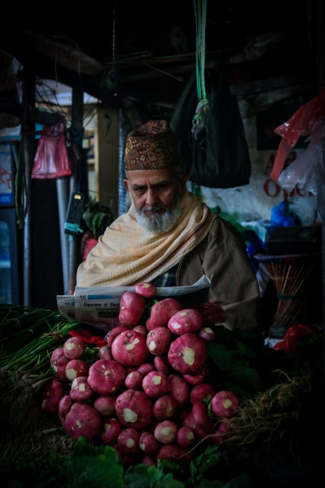 Vegetable seller