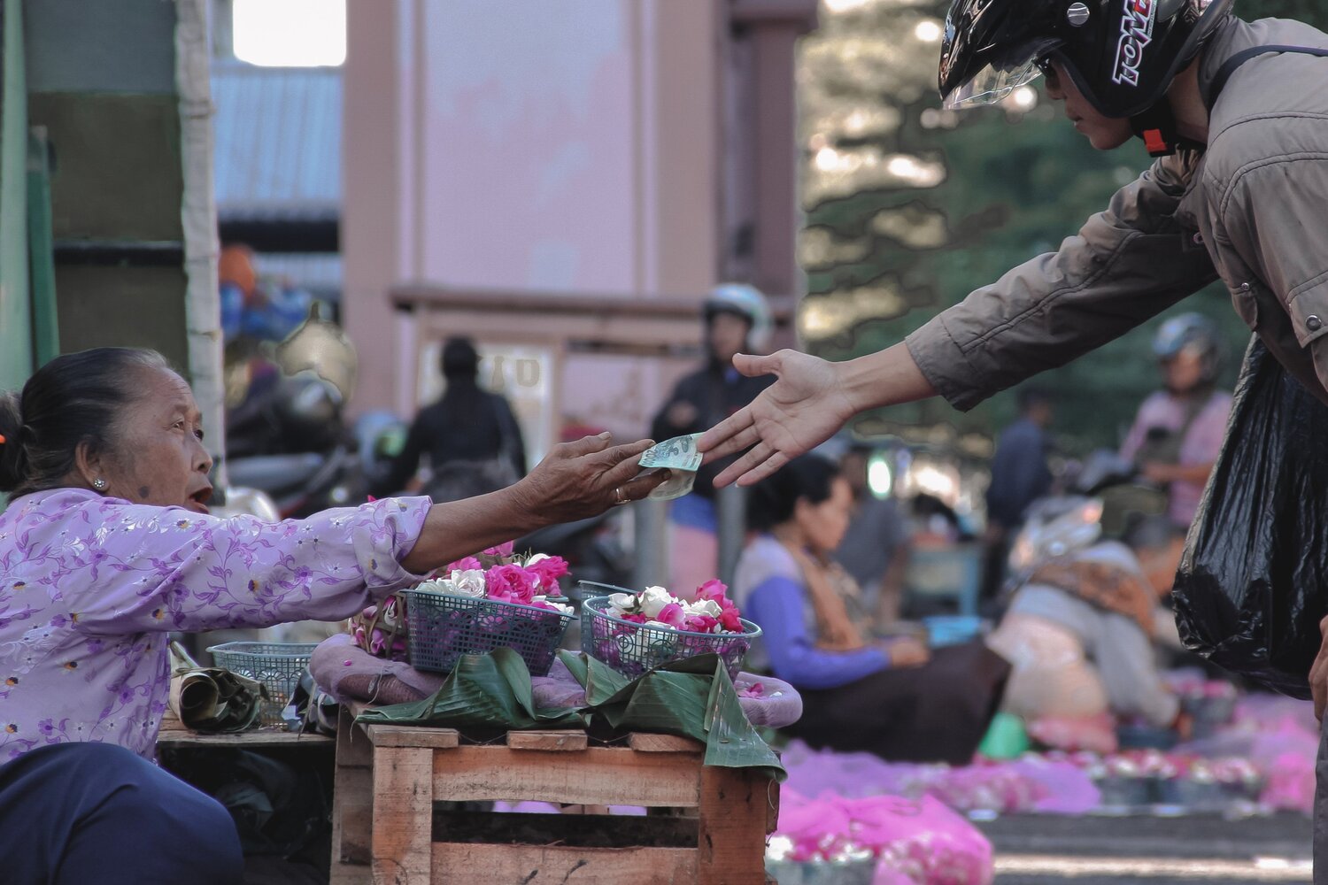 Traditional market in the morning
