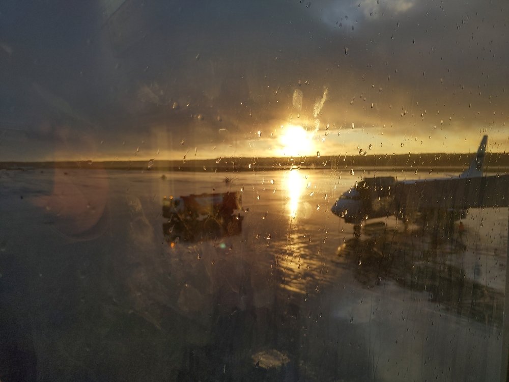 Закат в аэропорту