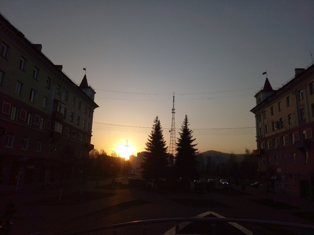 Закат с Коммунистического проспекта. Междуреченск