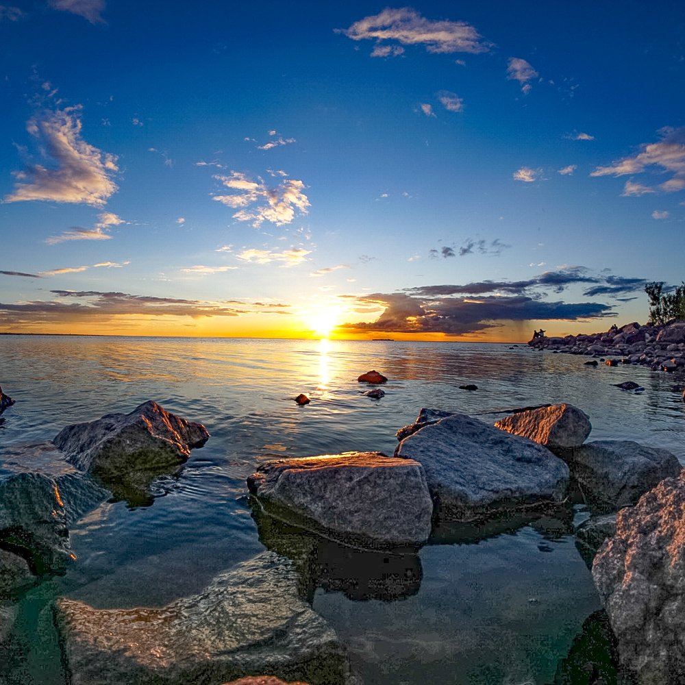 Закат на Финском заливе.