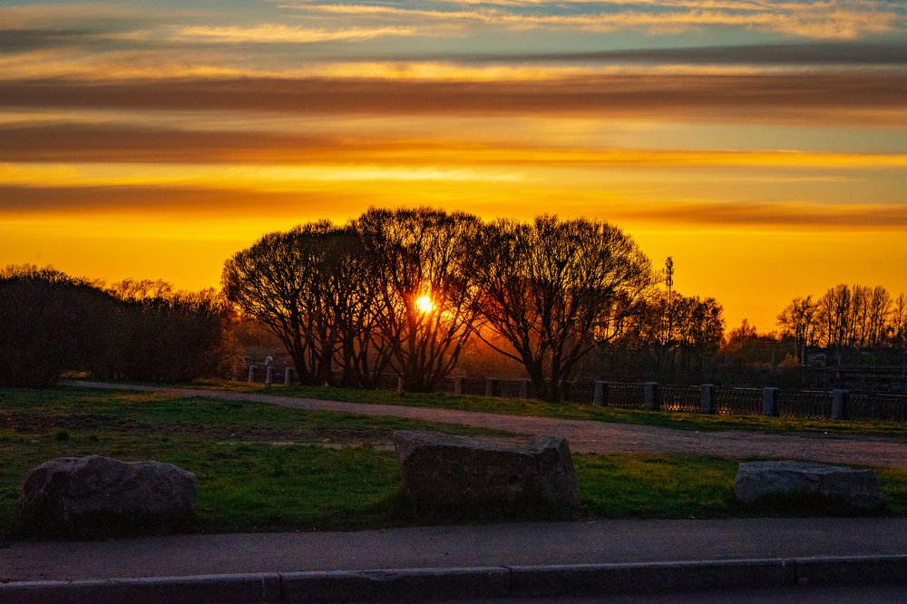 закат в Выборге