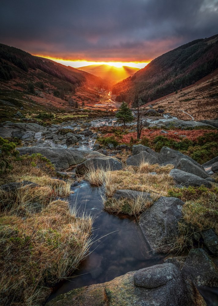 Between the mountains