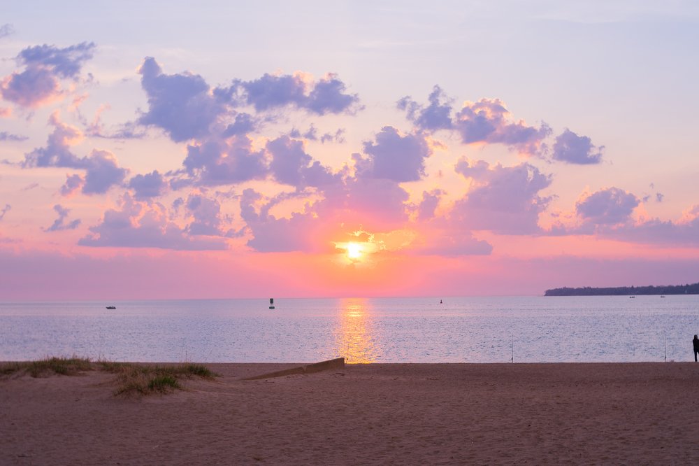 sunrise over Lake Huron