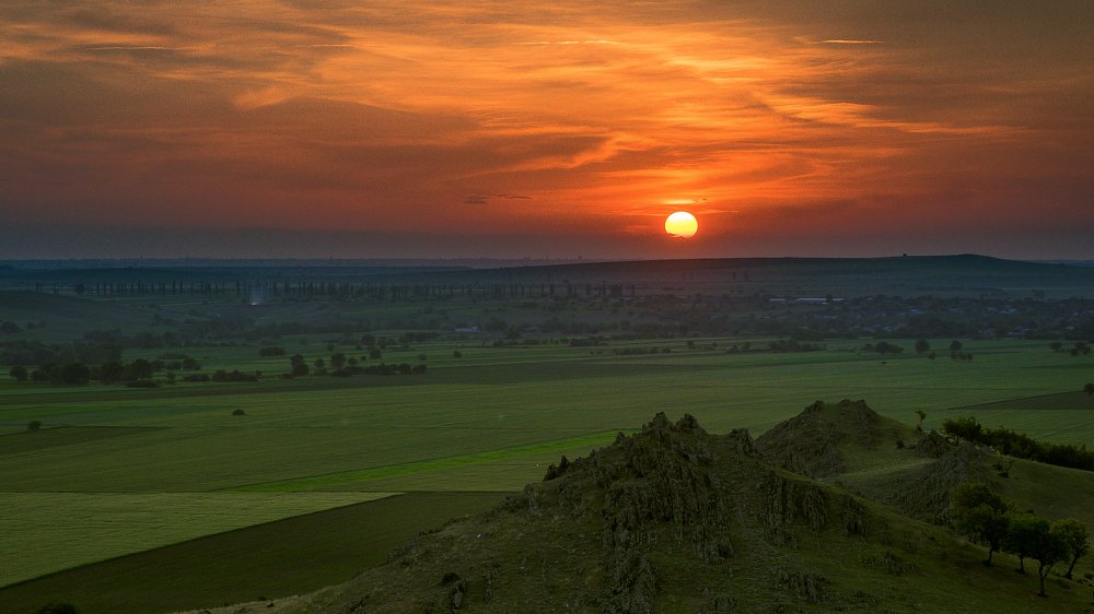 sunset in dobrogea