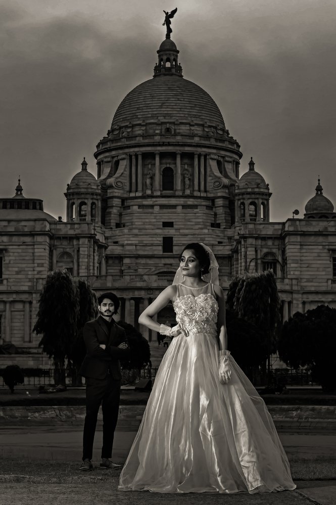 couples with dramatic weather