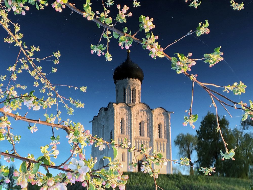 Закатный свет в отражении