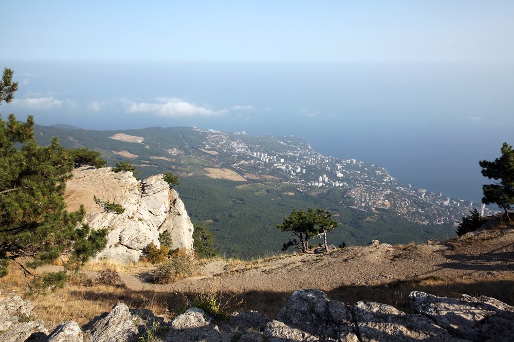 Вид на пос. Гаспра с вершины Ай-Петри