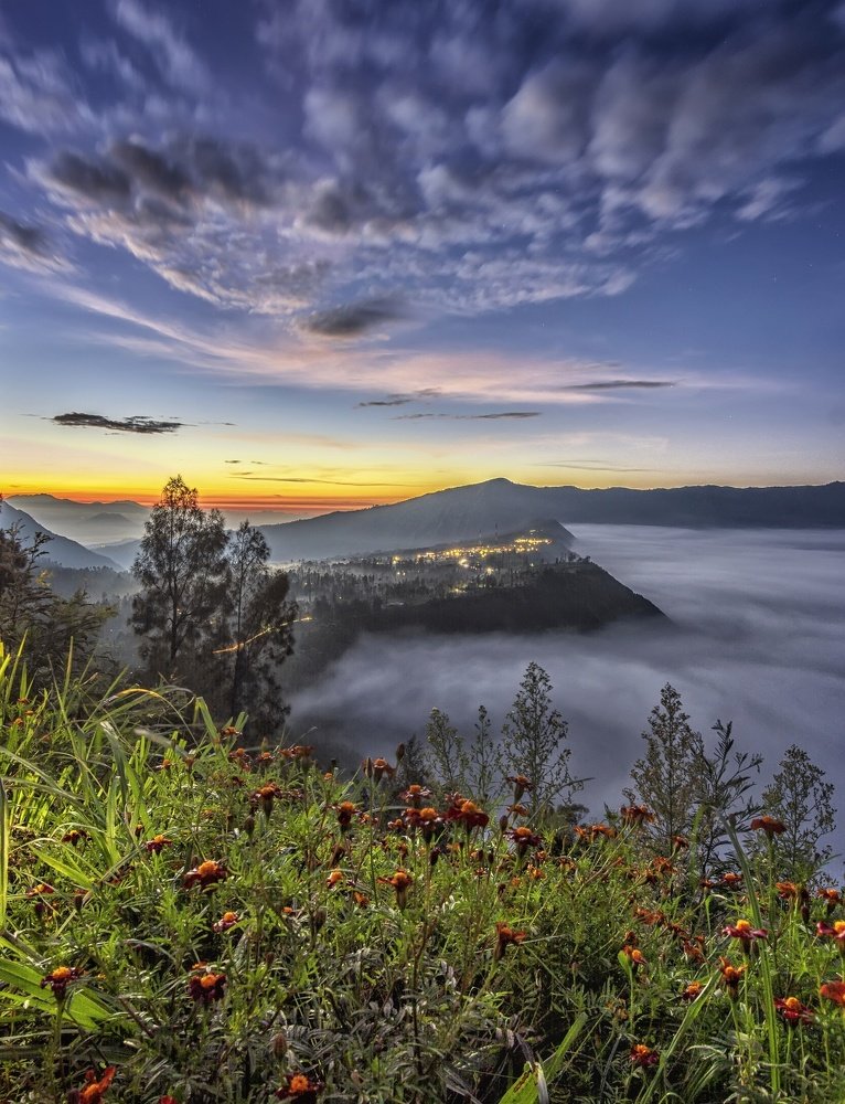 Morning view around Bromo Mountain.