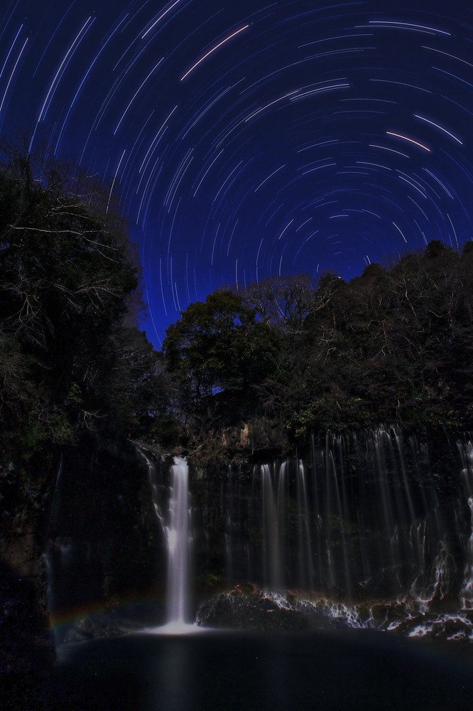 Moonbow at Shiraito Falls