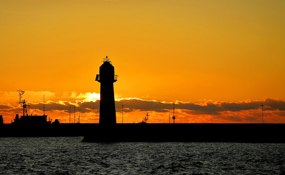 Lighthouse and the sunset