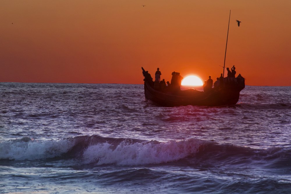 Sun set means returning to home