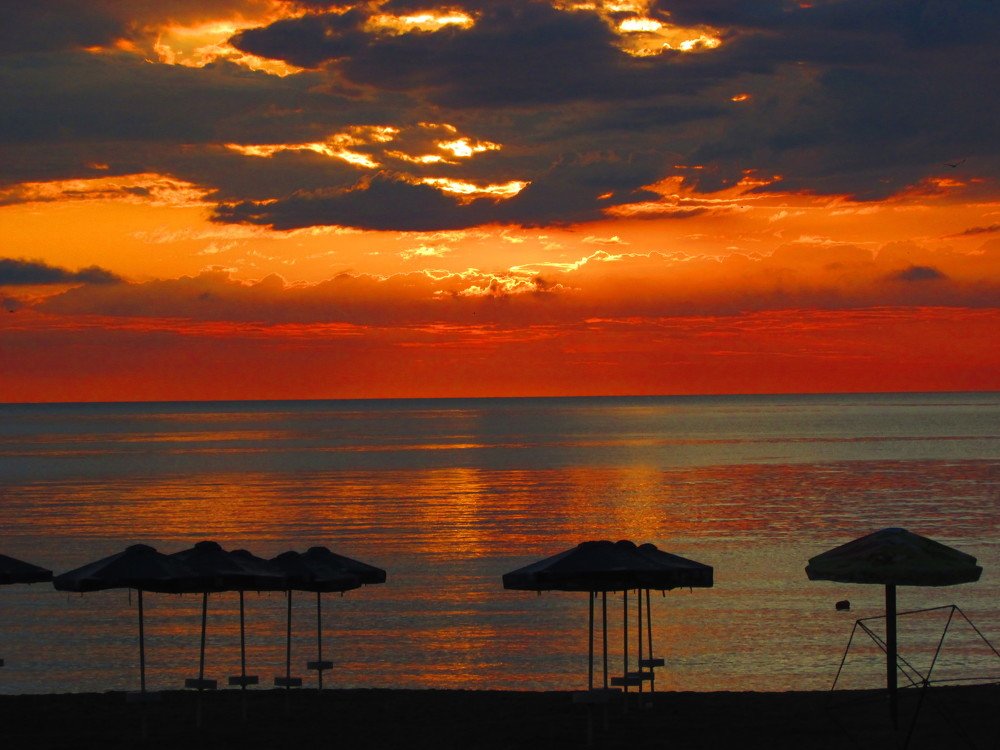 Sunrise over the Harmanite beach, Sozopol