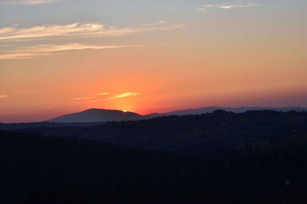 Sunset in the mountains