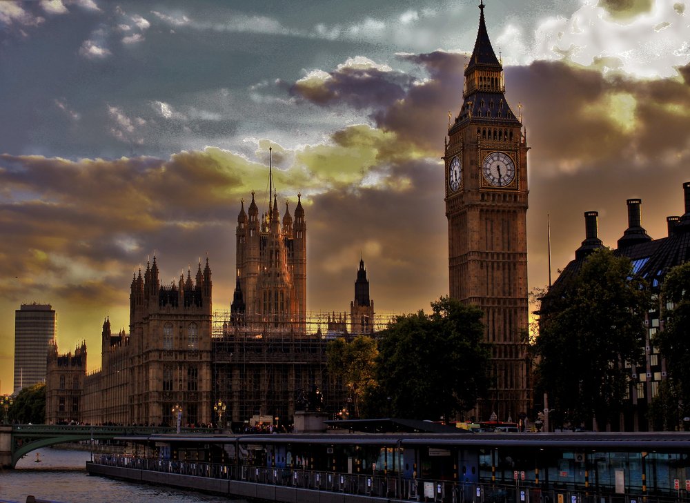 anocheciendo en Londres