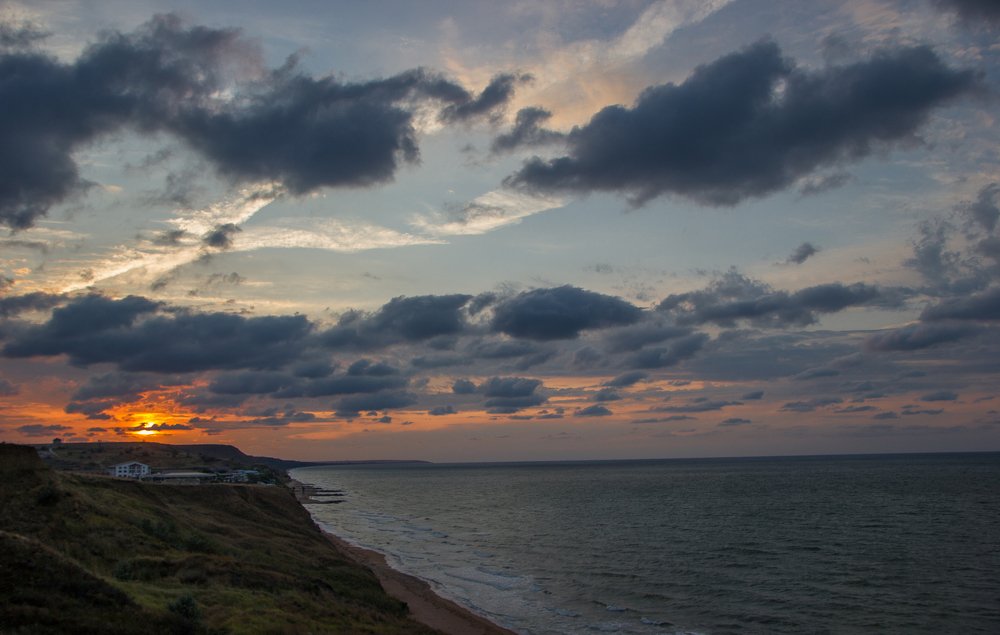 закат над азовским морем