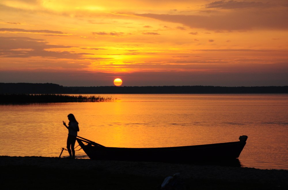 Sunset.