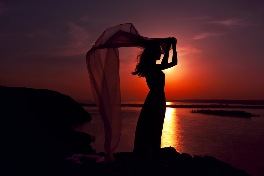 Закат на Волге