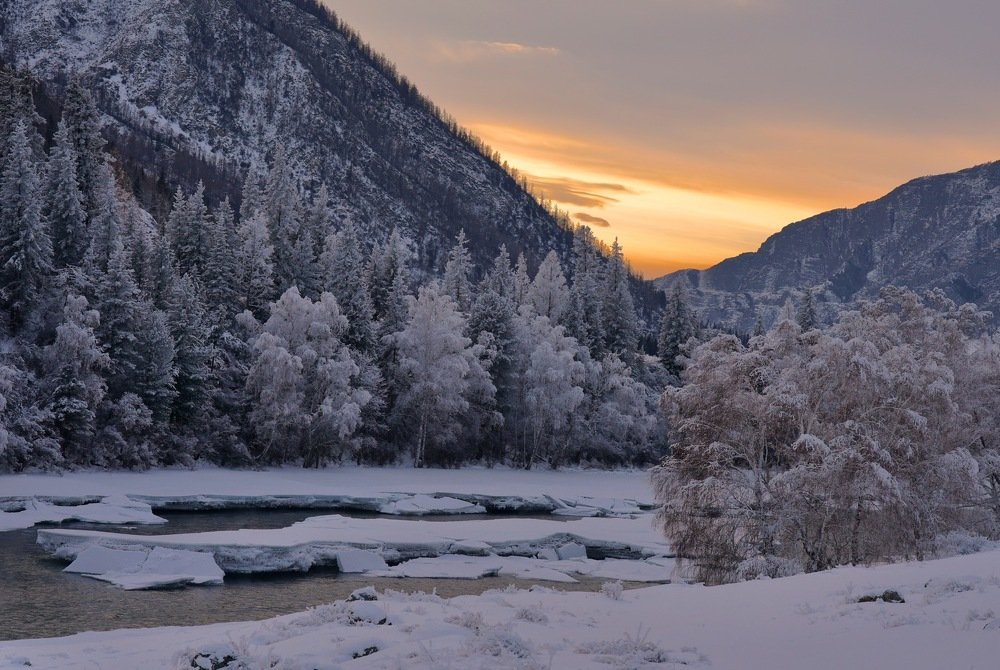 Январский закат на Чуе