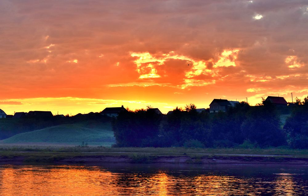 Утро в деревне.
