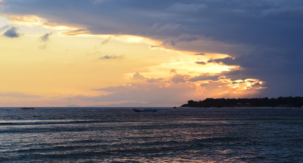 Закат на островах Gili (Indonesia)