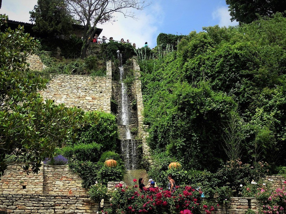 Waterfall in the Botanical Garden in Balchik, Bulgaria