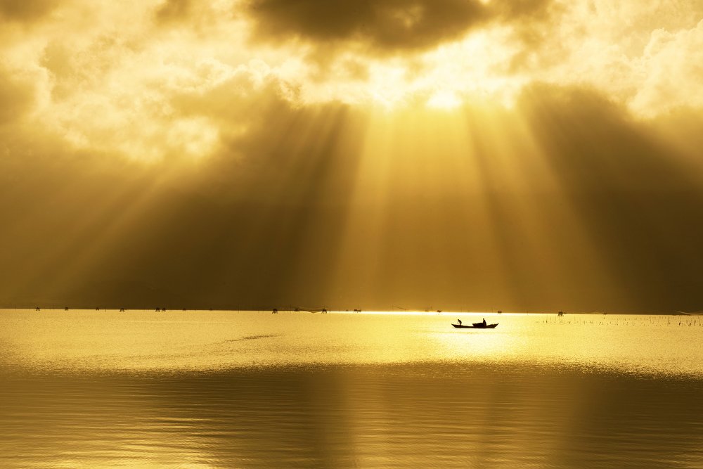 Sunset in Lap An , Hue, Viet Nam