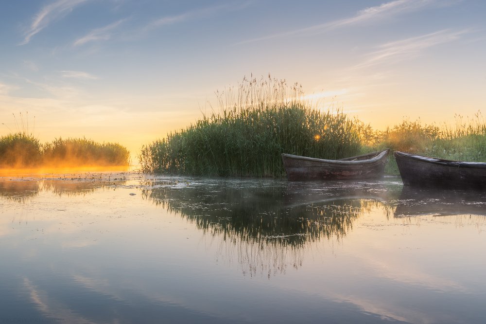 Утро в рыбацком поселке