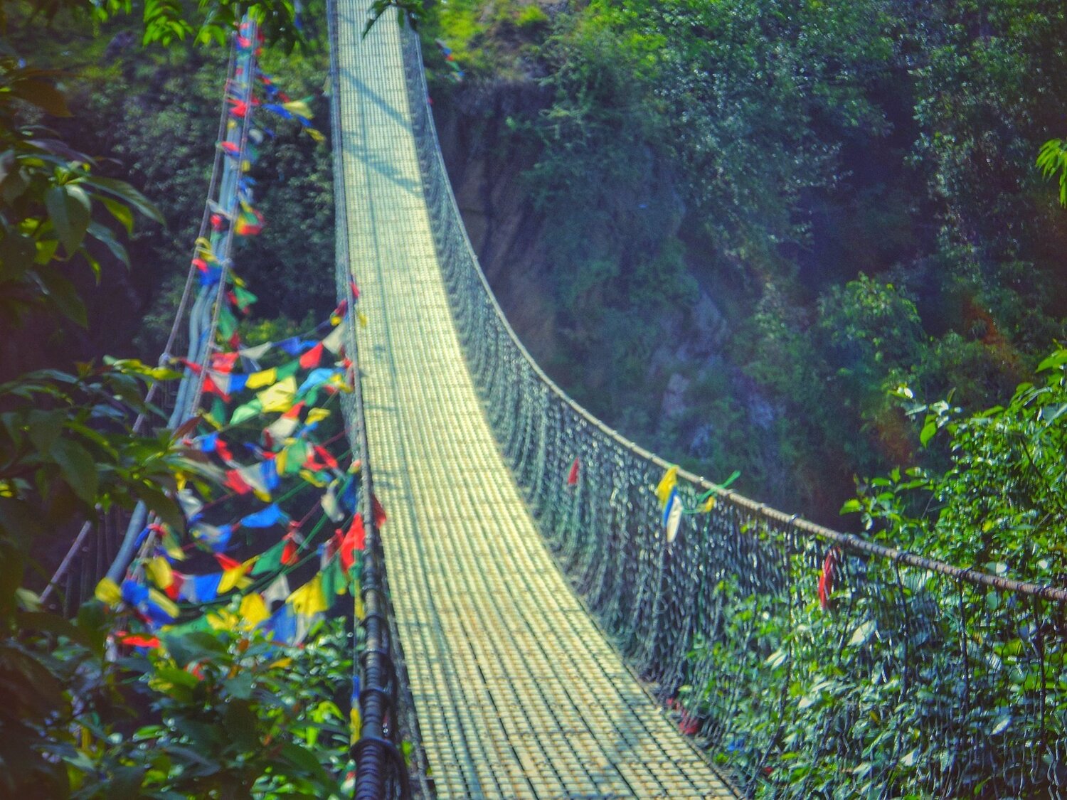 Suspended bridge