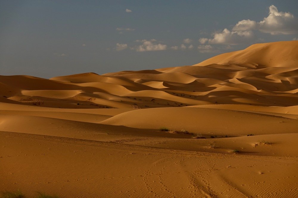 Песчаные дюны в вечернем свете
