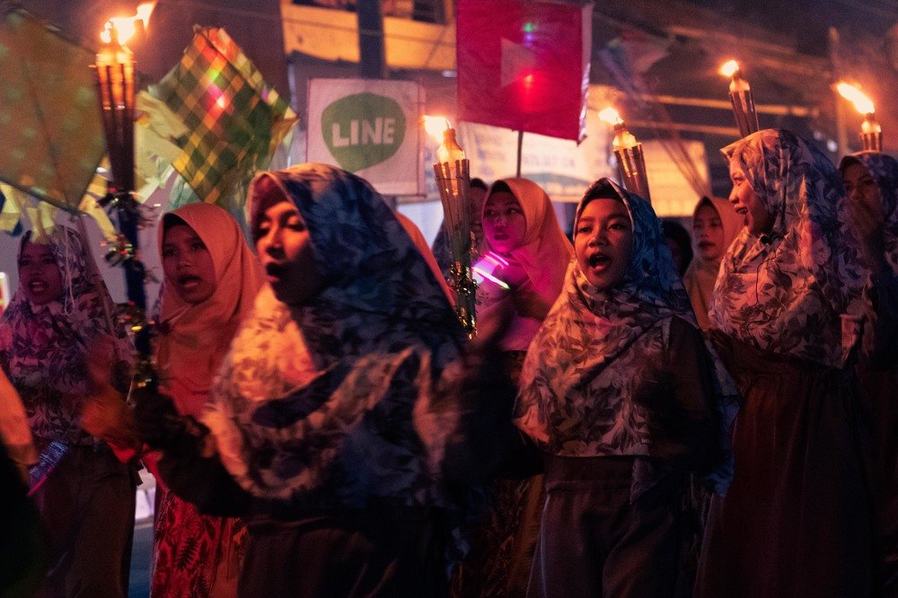 A Night Before the Eid al Fitr in Indonesia