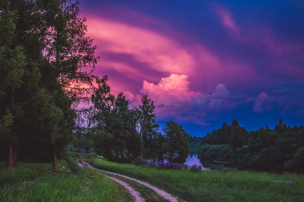 Красочное небо после заката