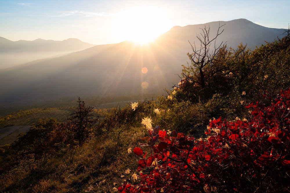 Закат на склоне Демерджи