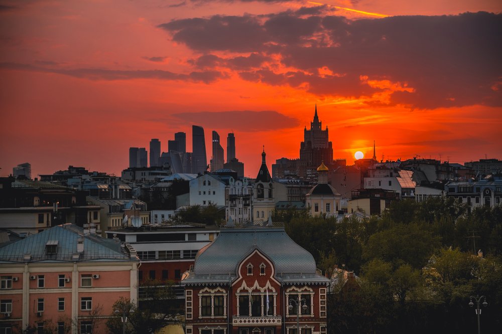 Красота Москвы на закате дня