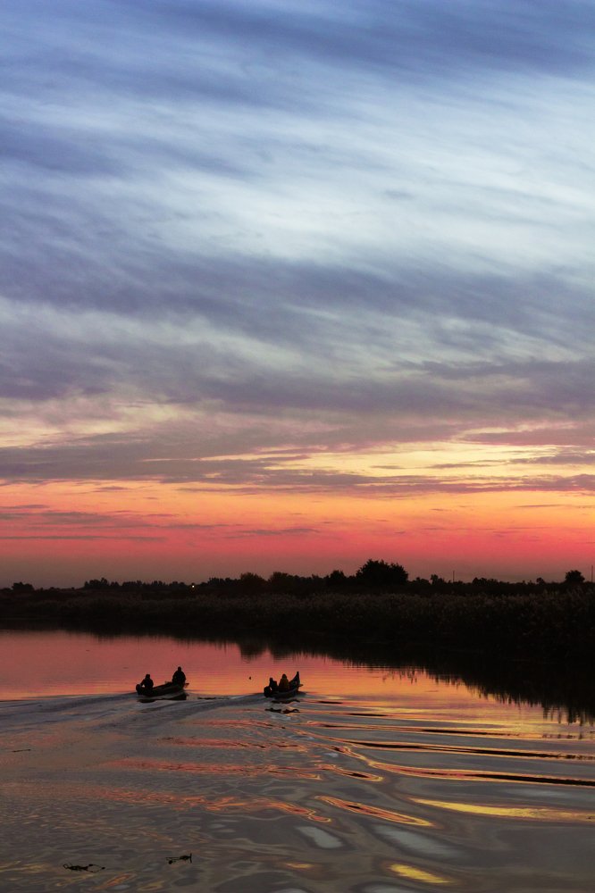 Sunset and departure