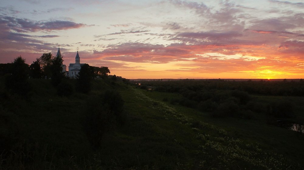 Закат в  городе Коряжма.
