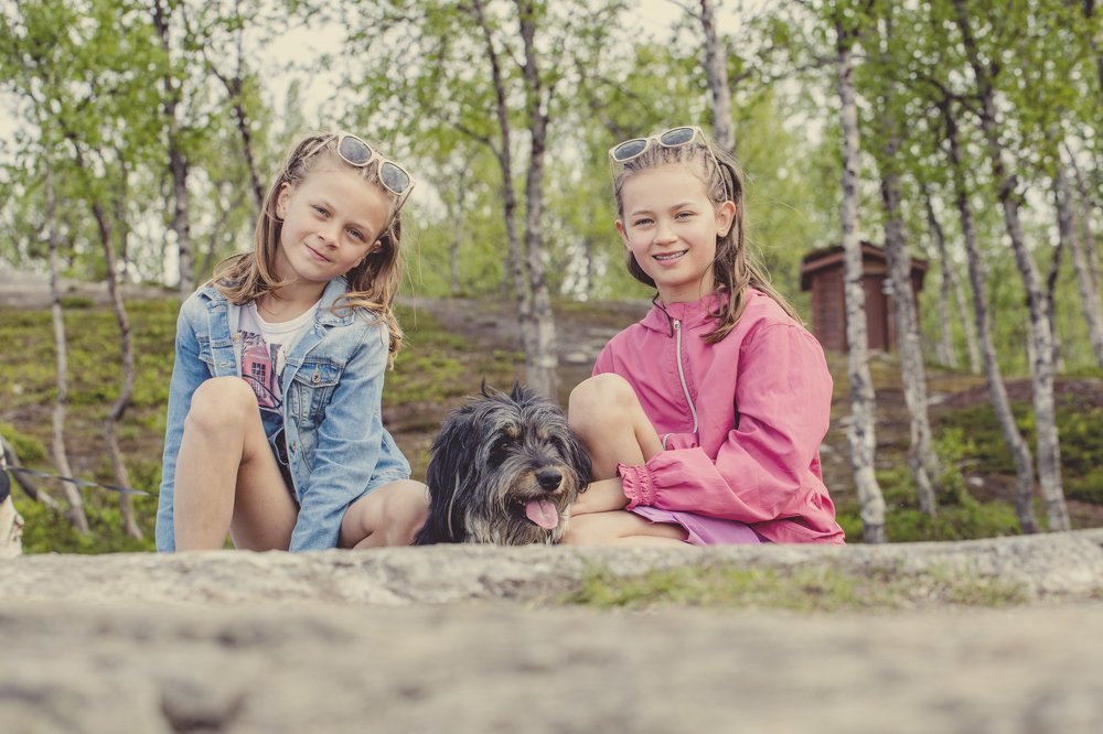 Two girls and one boy