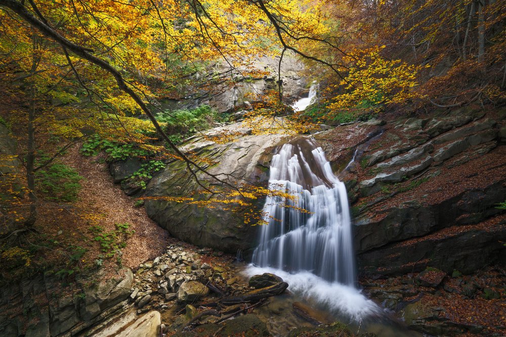 Waterfalls in the fall