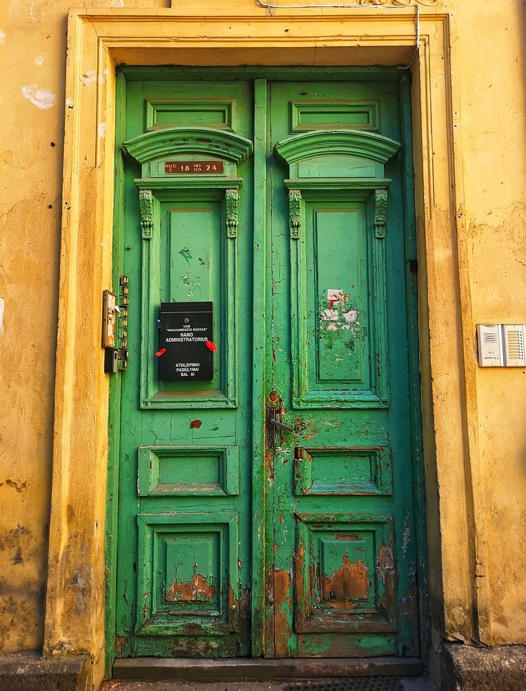 Green doors