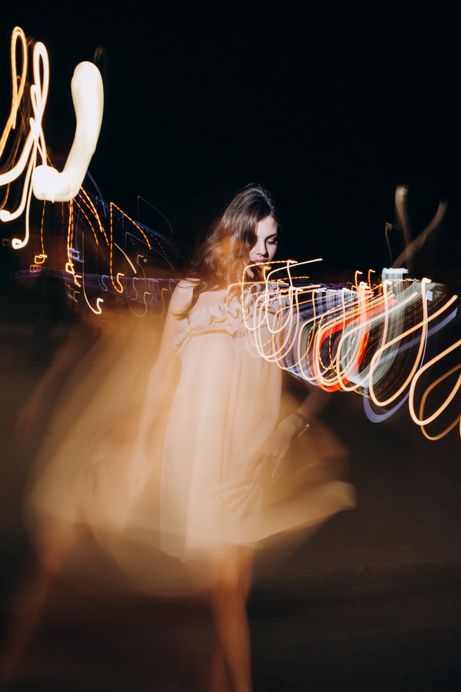 линии ночного города