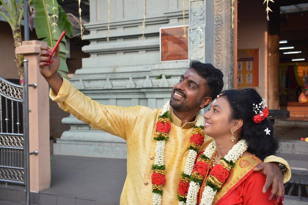 Selfie after wedding