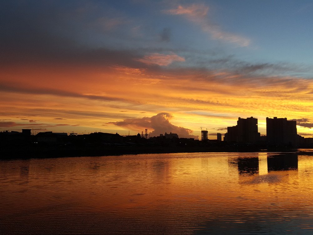 Sunset at Lake of Sunter, North Jakarta, Indonesia