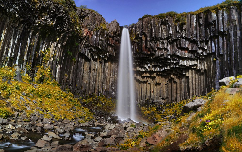Черный водопад. Исландия.