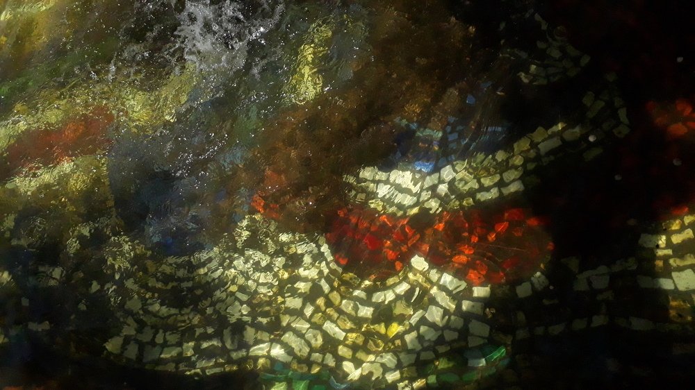 The water in the fountain