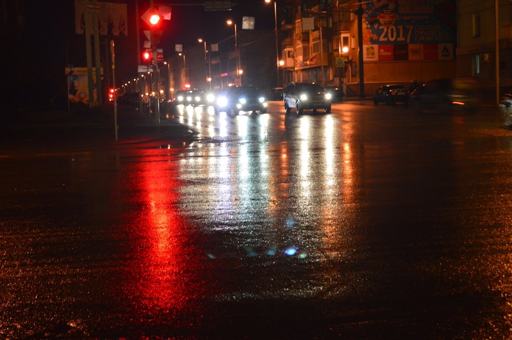 огни ночного города