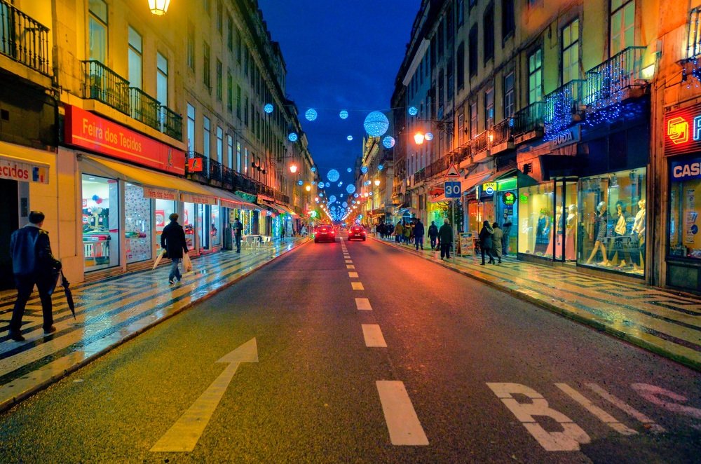 Christmas night in Lisbon