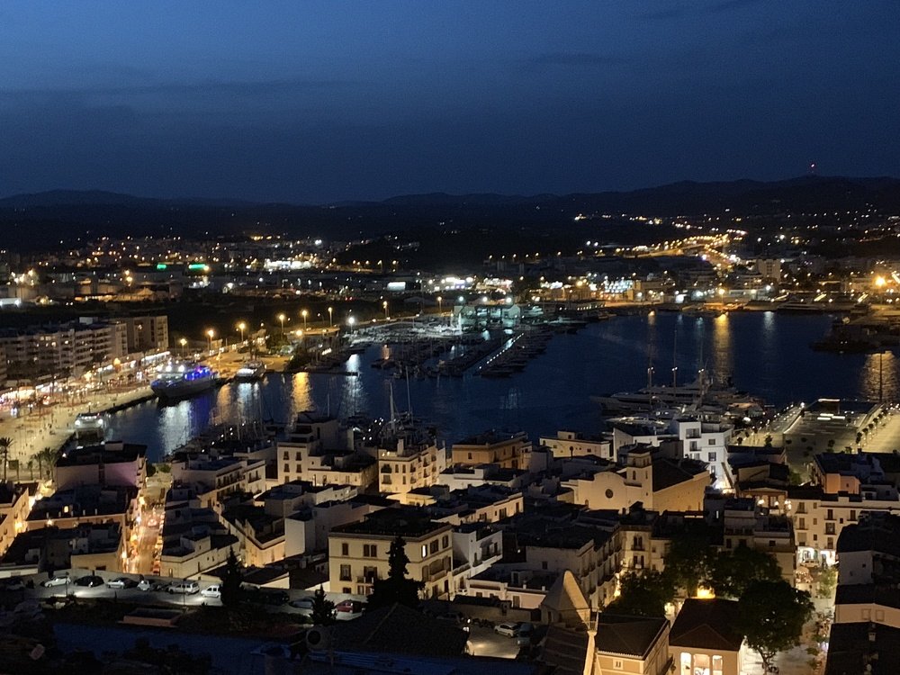 ibiza island at night
